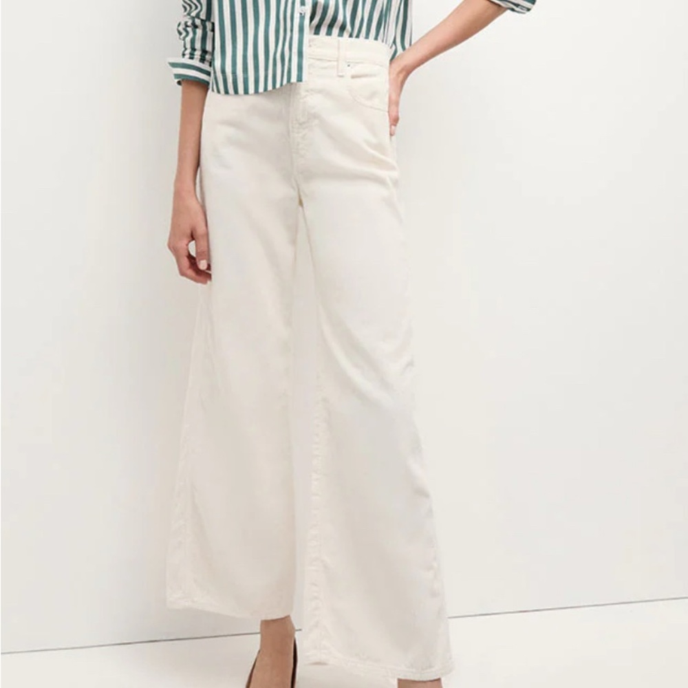 Veronica Beard Corduroy High Waisted Taylor Wide Leg Pants